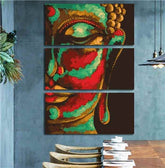 Painting by Numbers Buddha Southeast Asia Colored 3-Panel (Triptych)